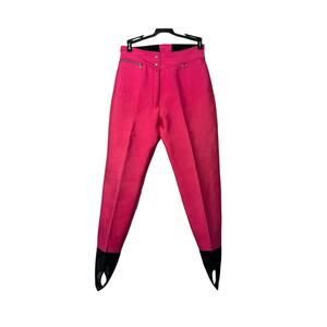 Peregrine Ski Pants Womens Size 10  Pink Stirrup Stretch Wool Blend Vintage 80s
